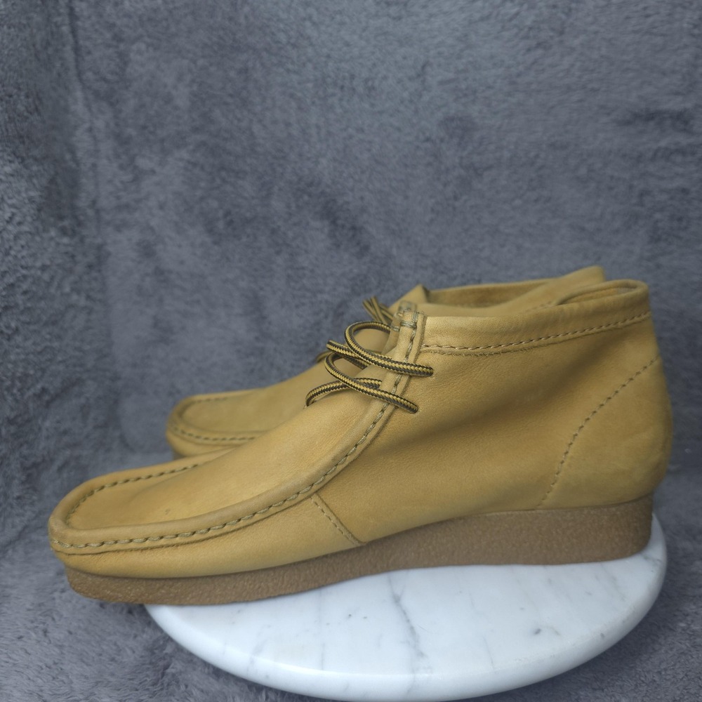 Clarks Shoes Mens Size 10.5 Brown Nubuck Lace Up Moccasin Crepe Sole Casual - Picture 7 of 12